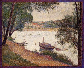 喬治 脩拉 The Seine at La Grande Jatte in the Spring